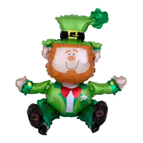 Multi Balloon Sitting Leprechaun