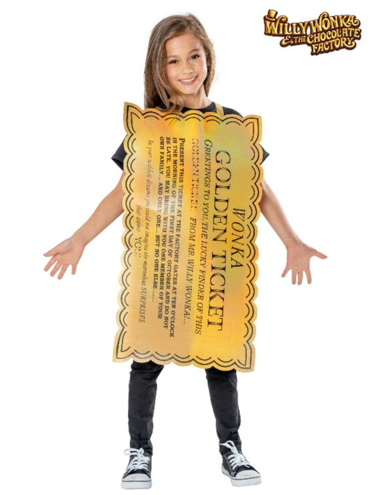 Wonka Golden Ticket Kid's Costume