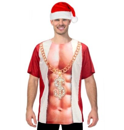 Christmas Novelty T-Shirt - Bling Santa