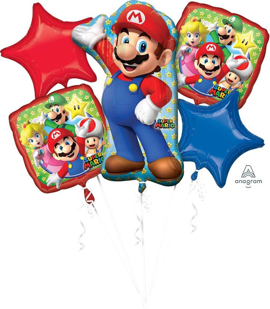 Super Mario Mega Foil Balloon Bouquet