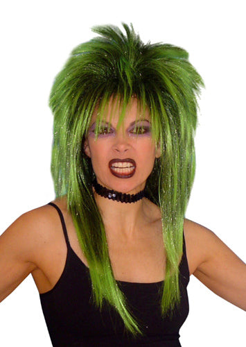 Green Spikey Vamp Wig
