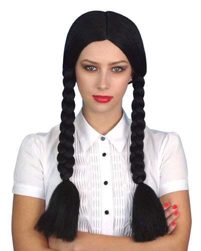 Wednesday Style Long Plait Wig