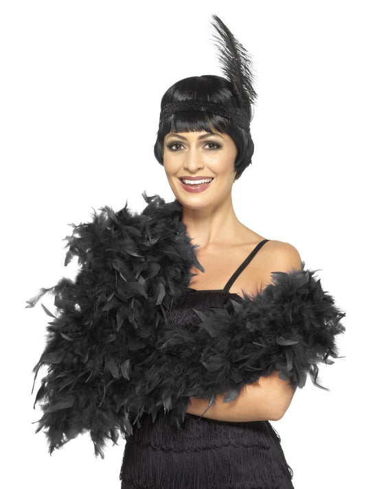 Deluxe 80g Feather Boa - Black