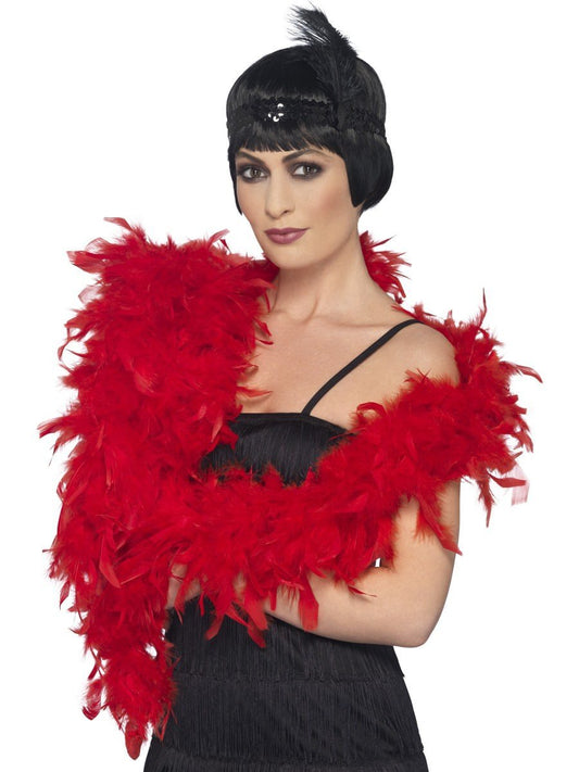 Deluxe 80g Feather Boa - Red