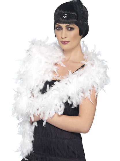 Deluxe 80g Feather Boa - White