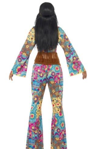 Hippy Flower Power Girl Adult Costume