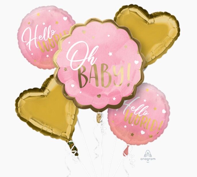 Oh Baby Girl Mega Foil Balloon Bouquet
