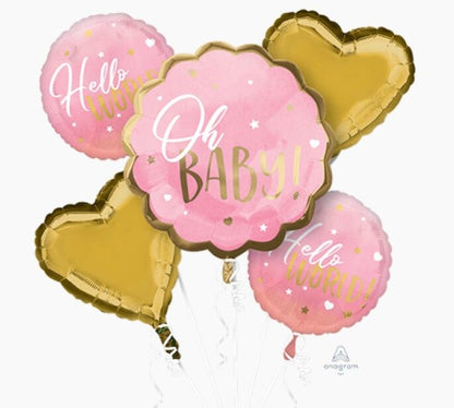 Oh Baby Girl Mega Foil Balloon Bouquet