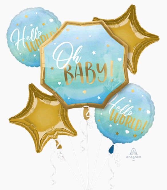 Oh Baby Boy Mega Foil Balloon Bouquet
