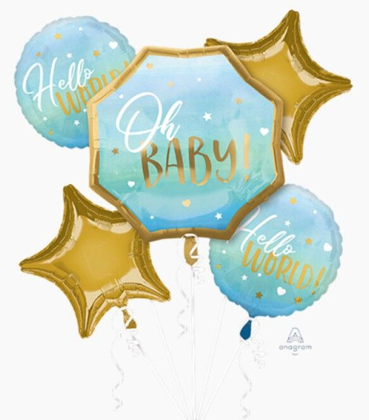 Oh Baby Boy Mega Foil Balloon Bouquet