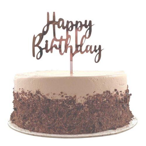 Cake Topper Deluxe - Rose Gold Happy Birthday
