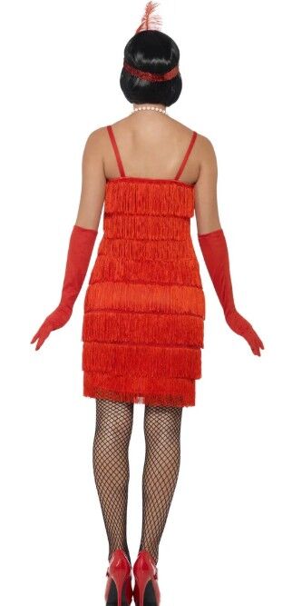 1920s Fringed Flapper Adult Costume - Red