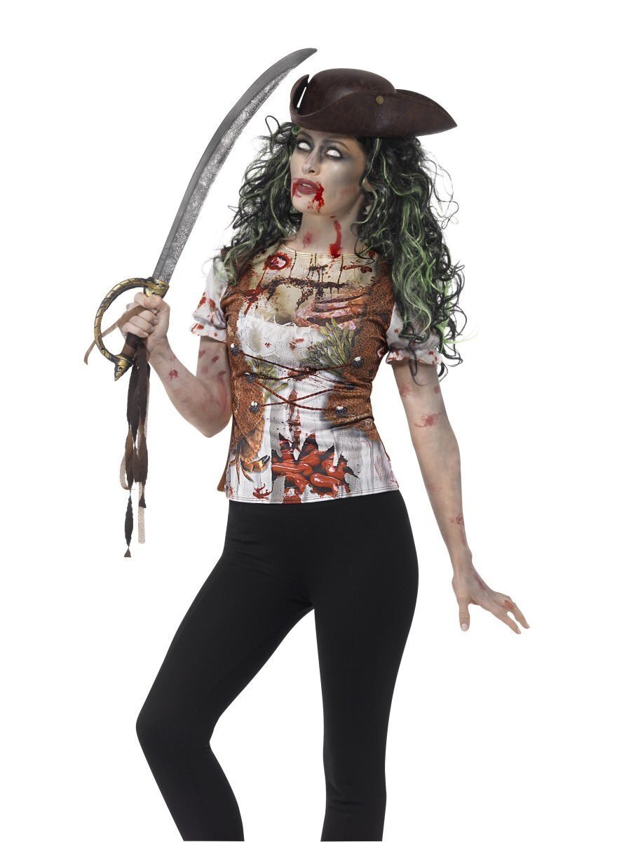 Zombie Pirate Wench Adult T-Shirt
