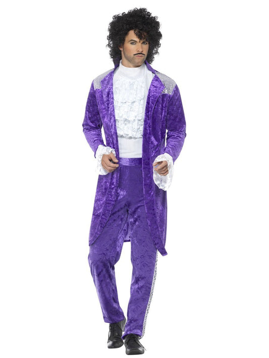 Prince Style 80s Purple Musician Adult Costume