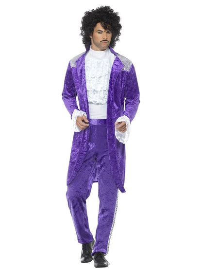 Prince Style 80s Purple Musician Adult Costume