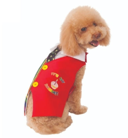 Barkday Birthday Vest Pet Costume