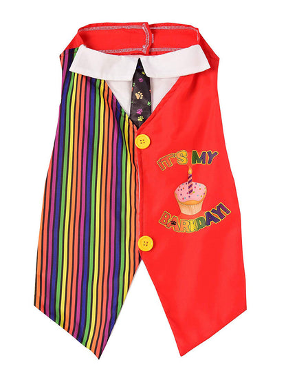 Barkday Birthday Vest Pet Costume
