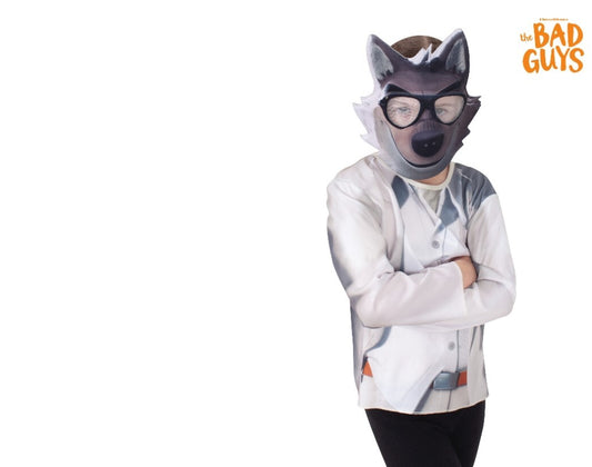 Bad Guys Mr Wolf Kid's Costume Top & Mask