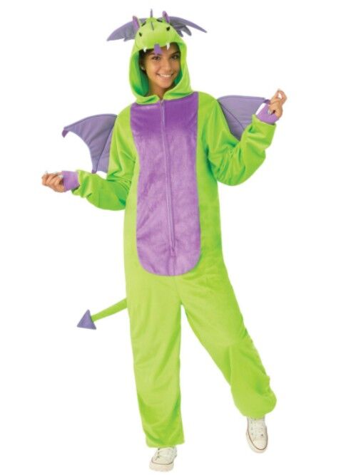 Green Dragon Furry Onesie Adult Costume