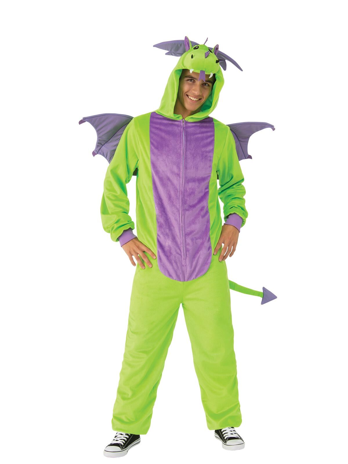 Green Dragon Furry Onesie Adult Costume