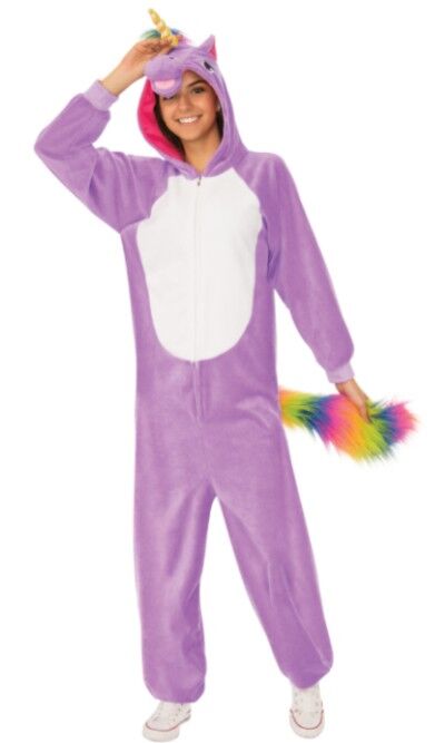 Purple Unicorn Hooded Adult Onesie