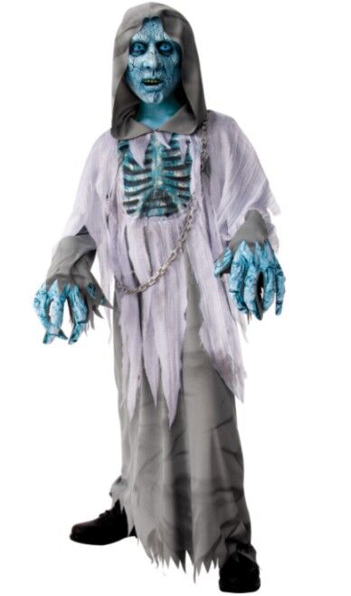 White Demon Hooded Robe Kid's Costume