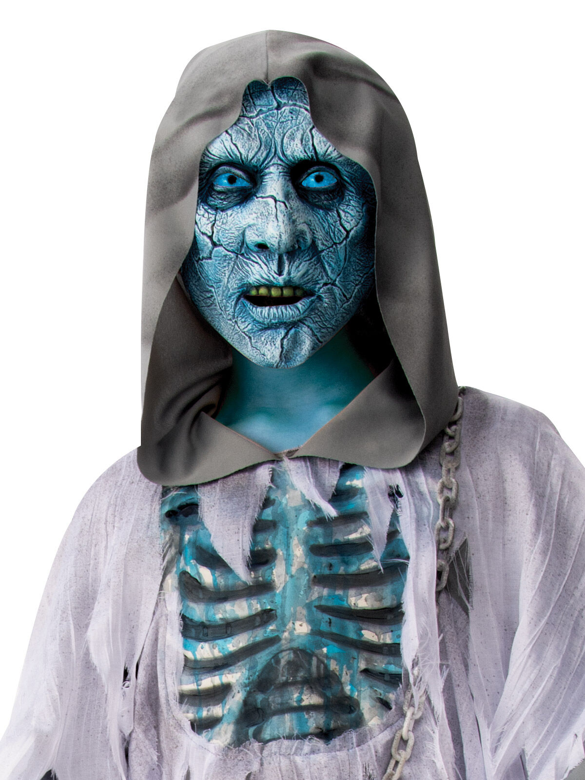 White Demon Hooded Robe Kid's Costume