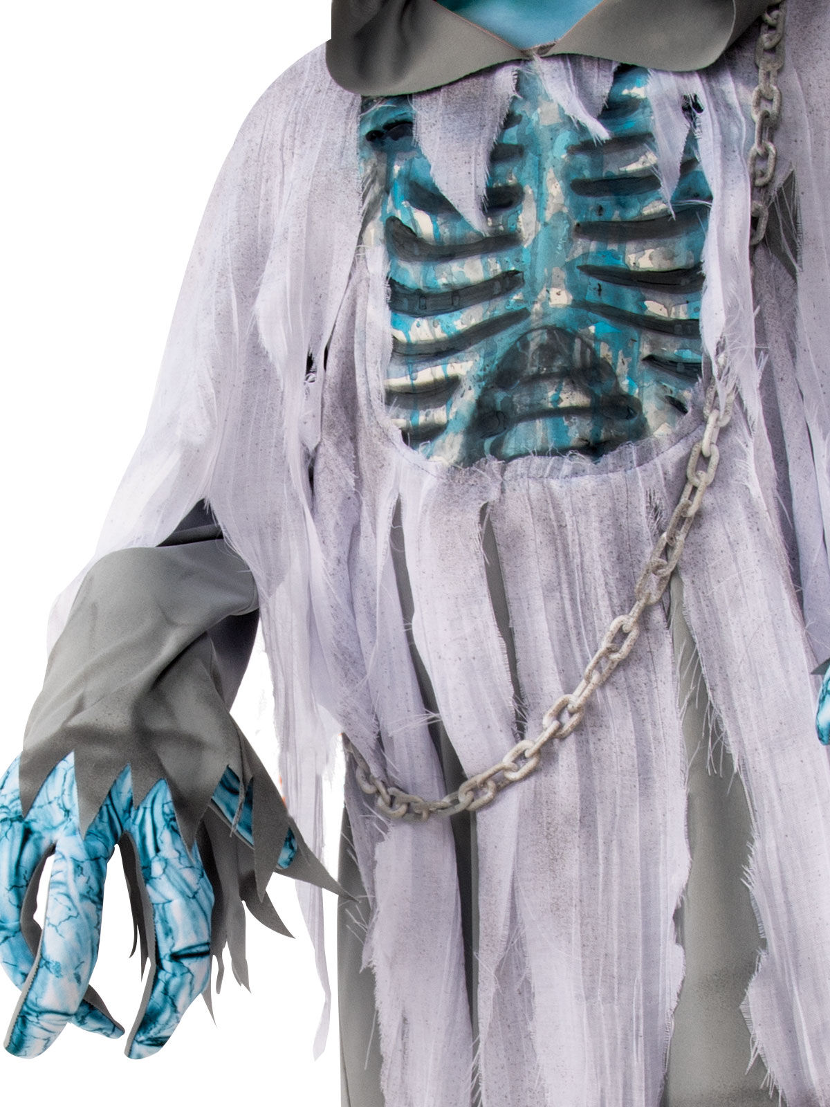 White Demon Hooded Robe Kid's Costume