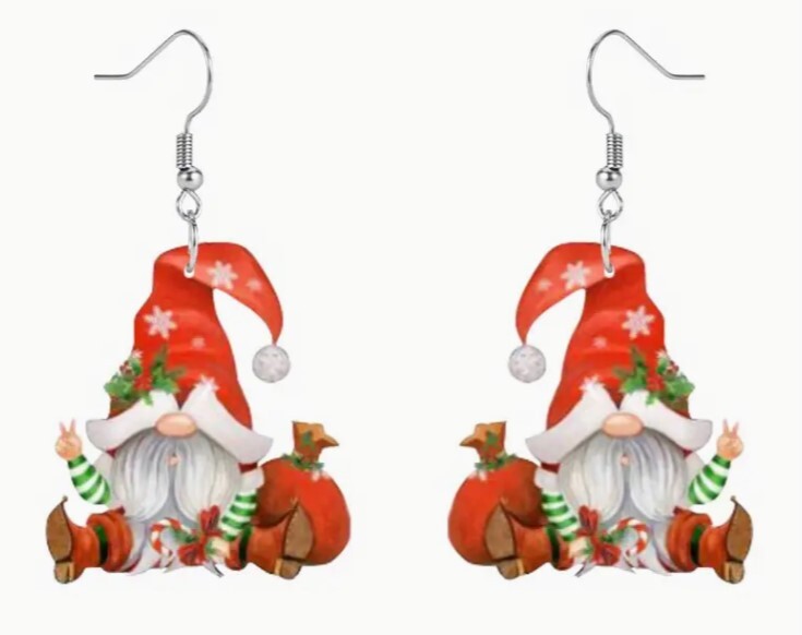 Christmas Earrings - Cheeky Gnomes