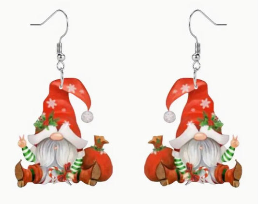 Christmas Earrings - Cheeky Gnomes