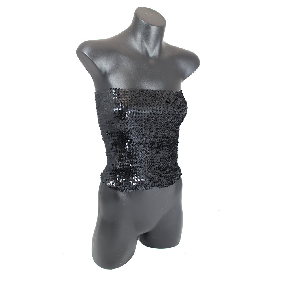 Black Sequin Boob Tube