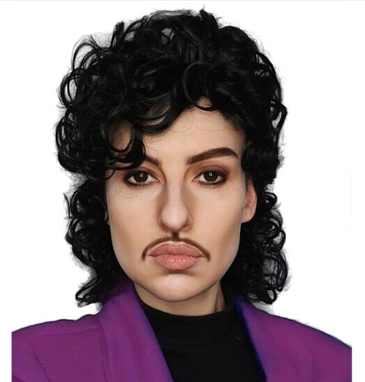 Purple Musician Wig