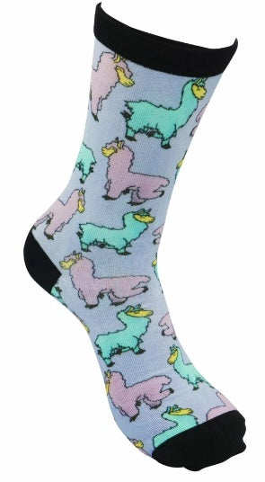 No Drama Llama Bamboo Crew Socks