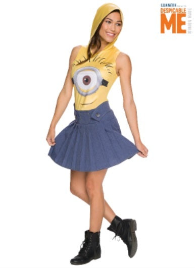 Minion Face Dress Womens Costume
