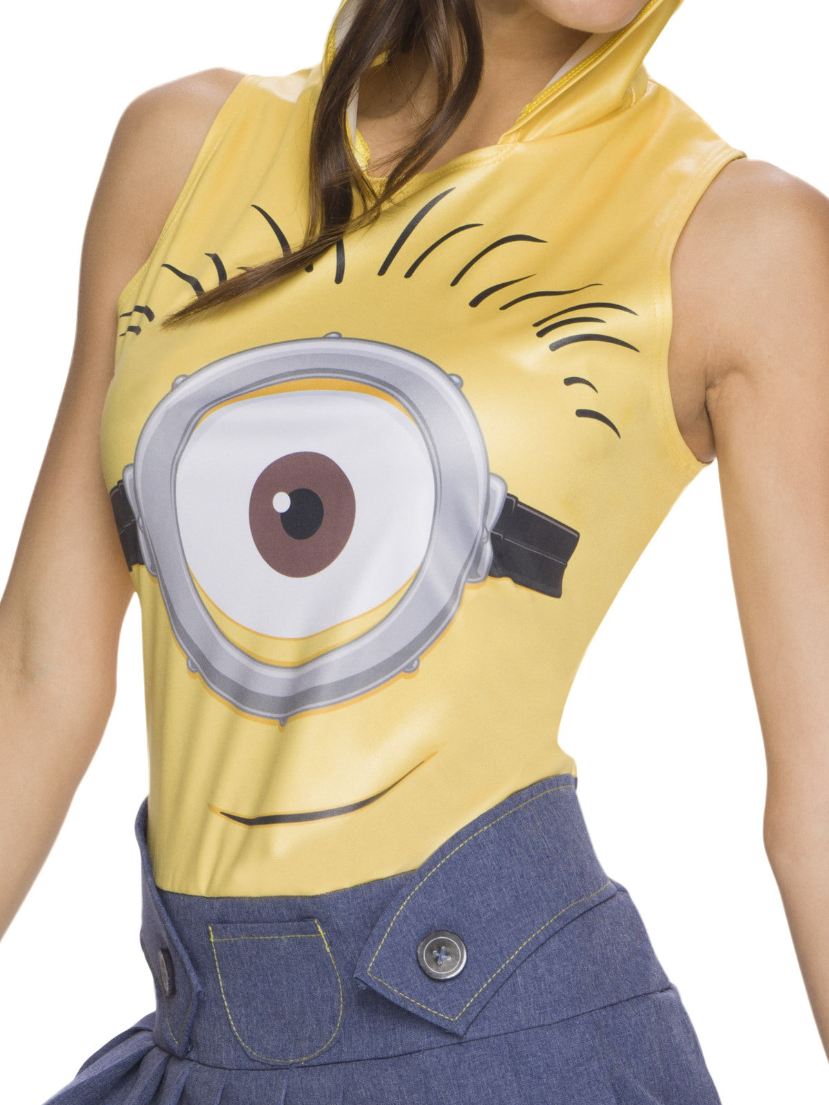Minion Face Dress Womens Costume