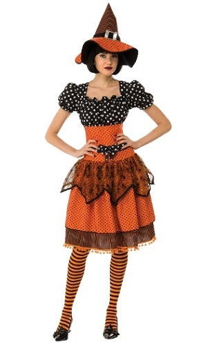 Polka Dot Witch Womens Costume