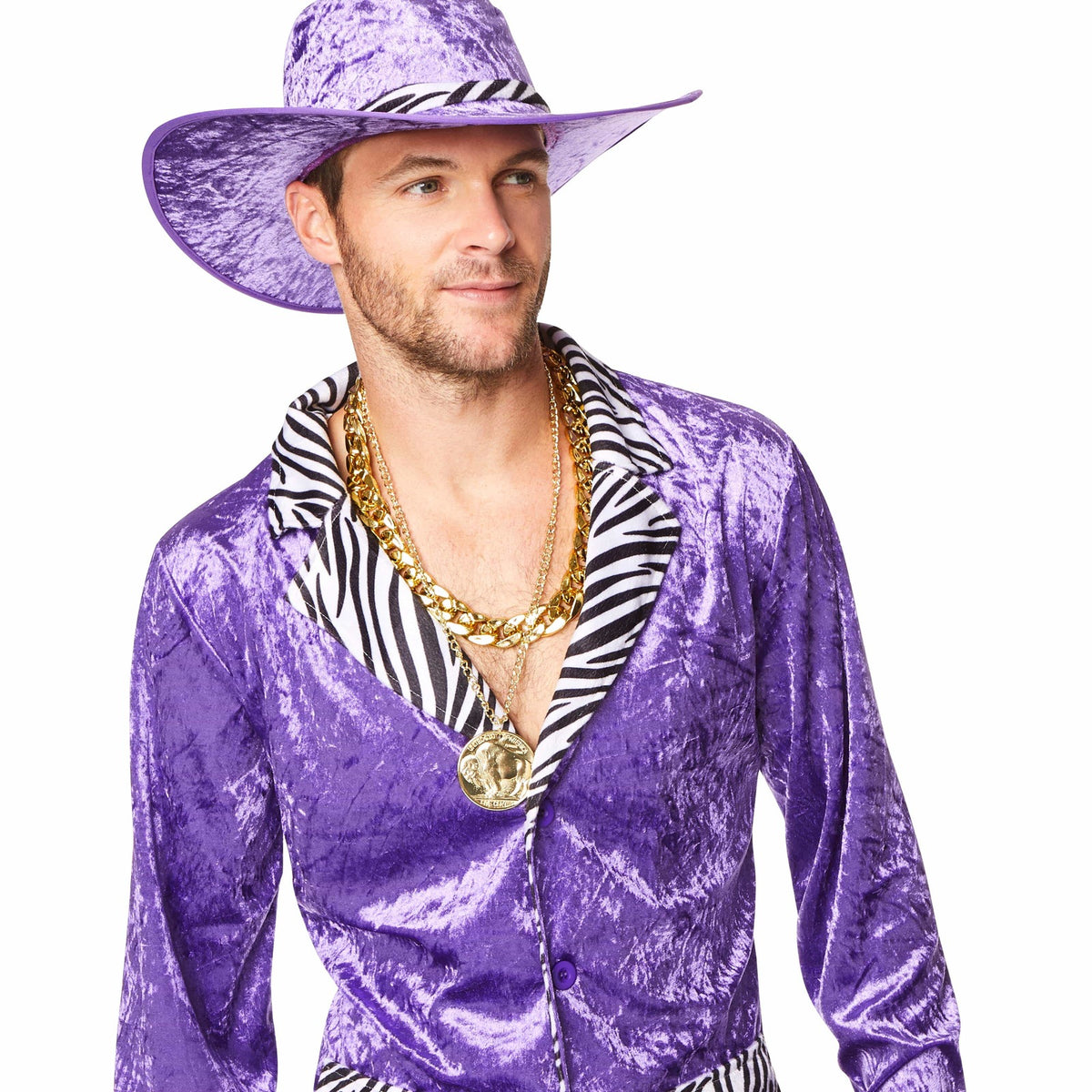 70s Disco Adult Pimp Suit - Purple, view 4