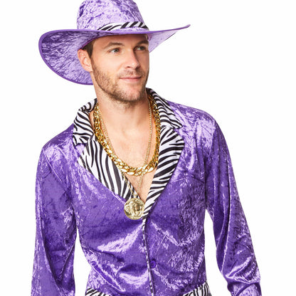 70s Disco Adult Pimp Suit - Purple, view 4
