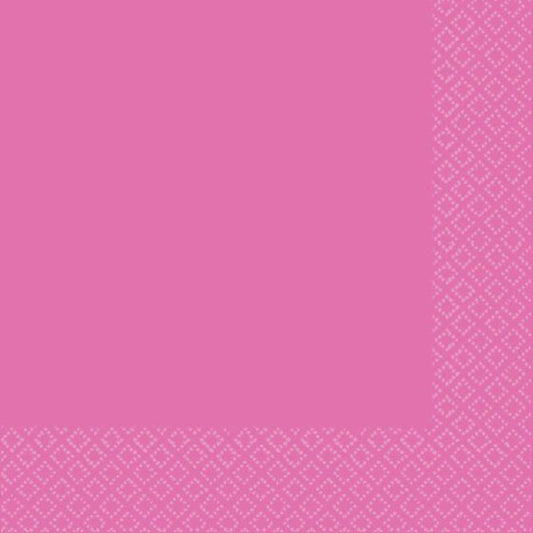 Lunch Napkins 40 Pk 2 PLY - Bright Pink