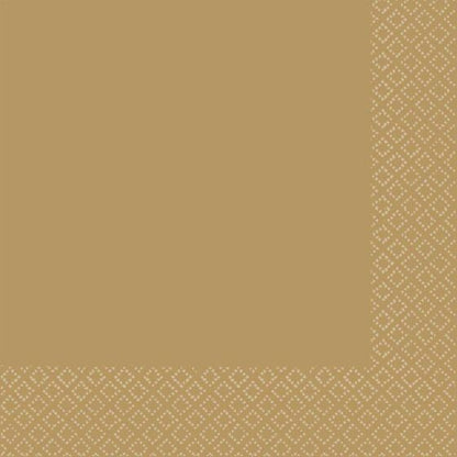 Lunch Napkins 40 Pk 2 PLY - Gold