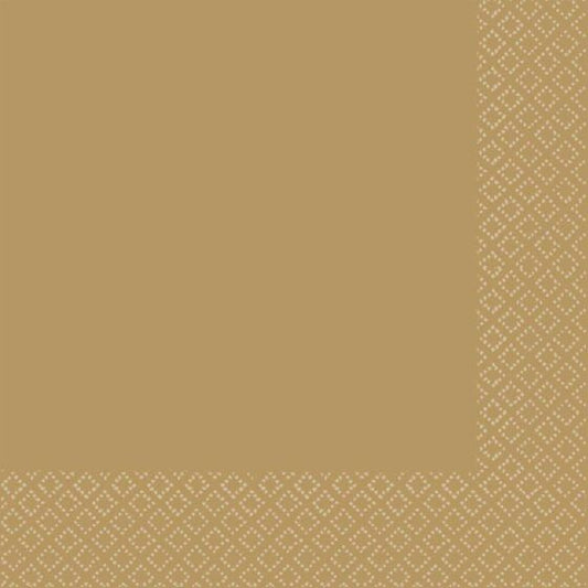 Lunch Napkins 40 Pk 2 PLY - Gold