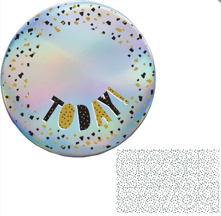 Add-an-Age Birthday Badge 15cm - Black & Gold