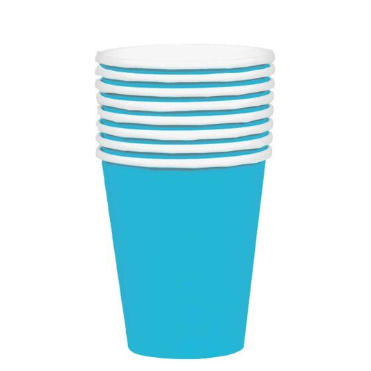 354ml Paper Cups Caribbean Blue - 20 Pk