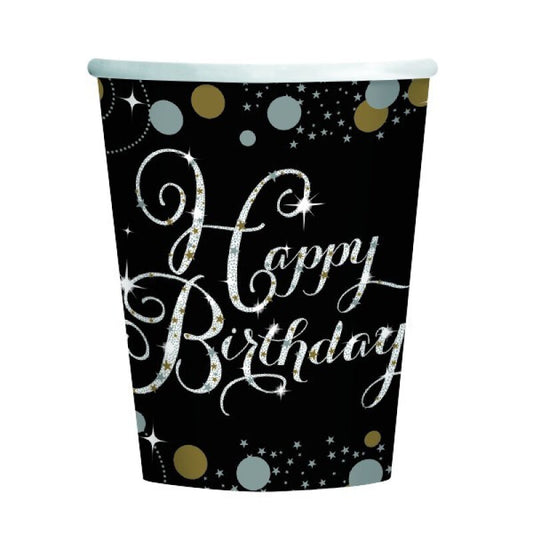 Sparkling Celebration Happy Birthday 266ml Cups  - 8 Pk