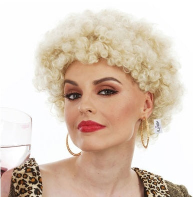 Kath n Kim Style Blonde Perm Wig
