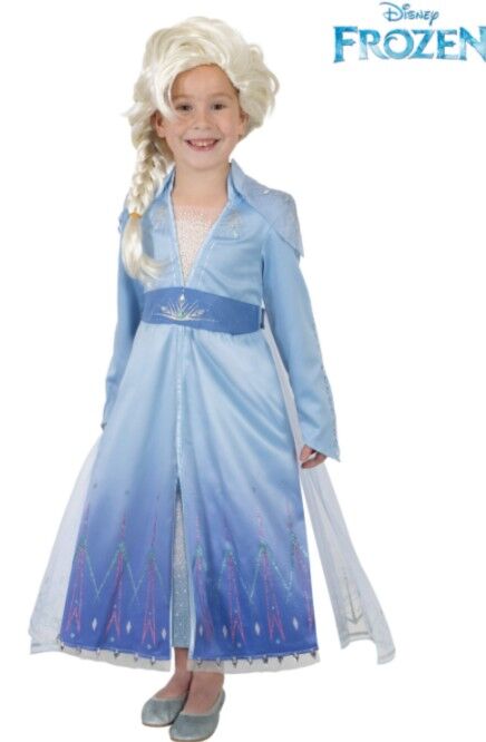 Disney Frozen 2 Elsa Premium Kid's Costume plus Wig