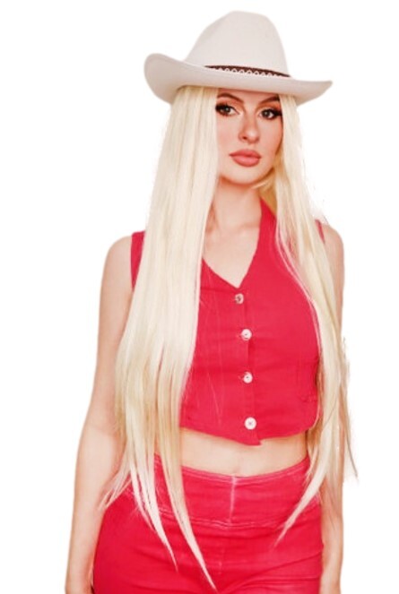 Barbie Style Long Straight Blonde Wig