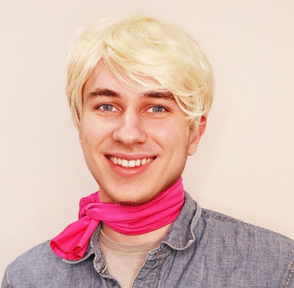 Barbie Ken Style Short Blonde Wig