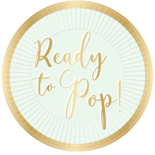 Ready to Pop Paper Plates 23cm Round - 8 Pk