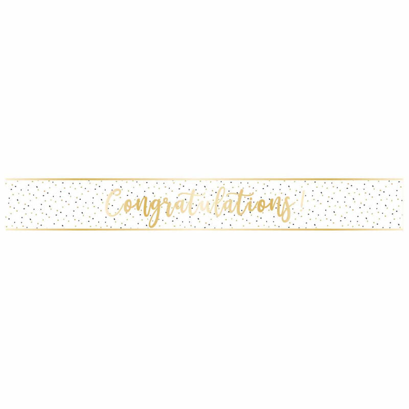 Congratulations Gold Foil Banner - 2.7m